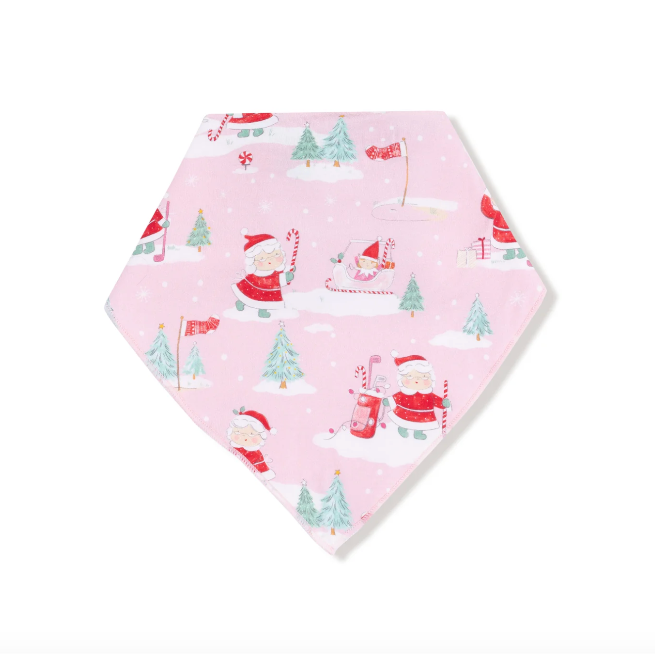 Golfing Mrs. Claus Bandana Bib