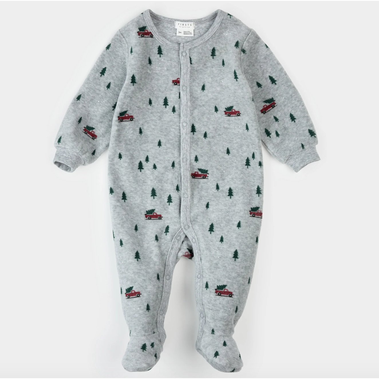 Velour Festive Truck Grey Sleeper