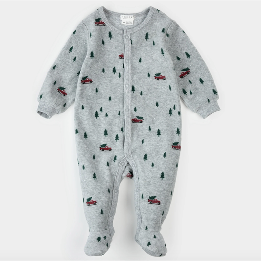 Velour Festive Truck Grey Sleeper