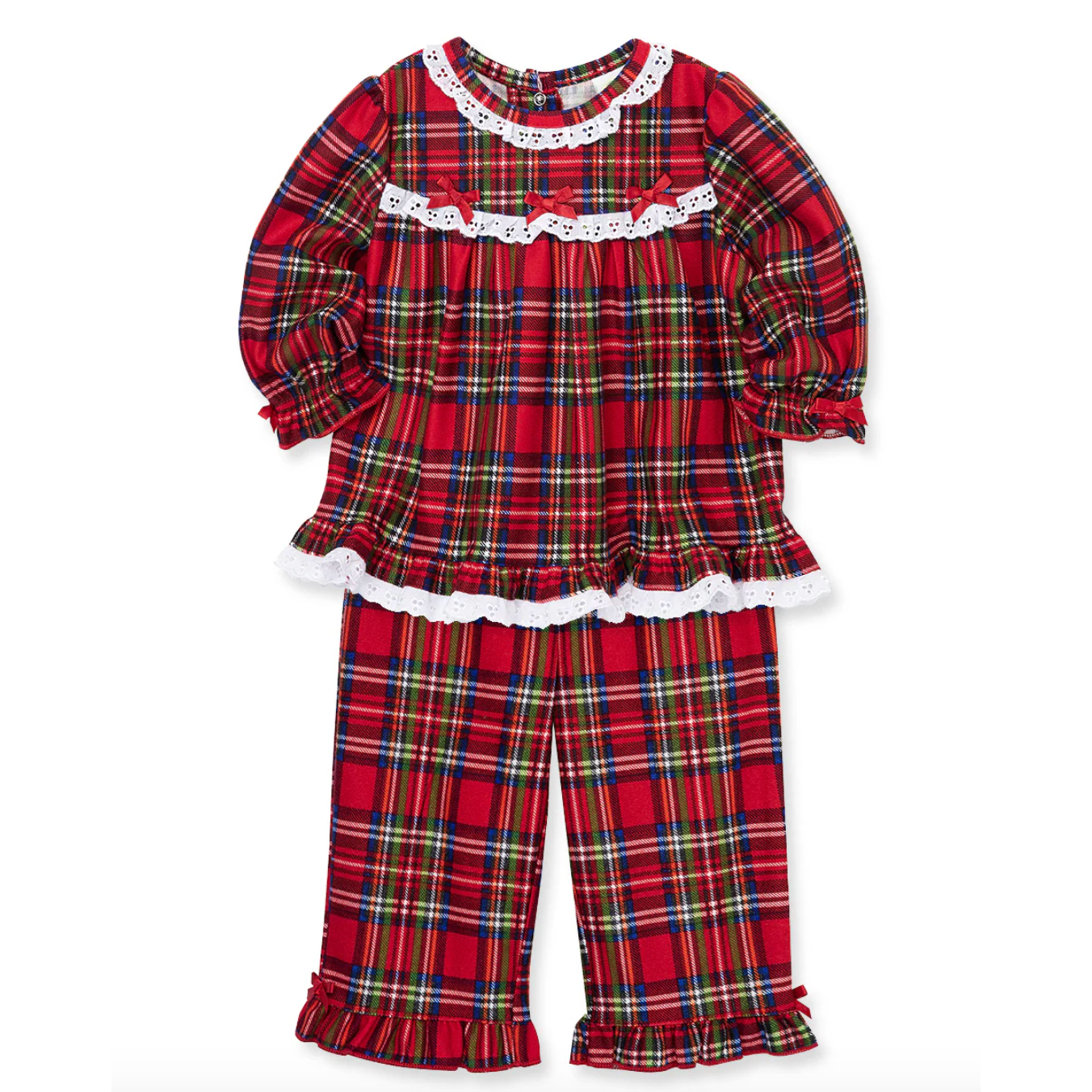 Girls Plaid 2-Piece PJ Set