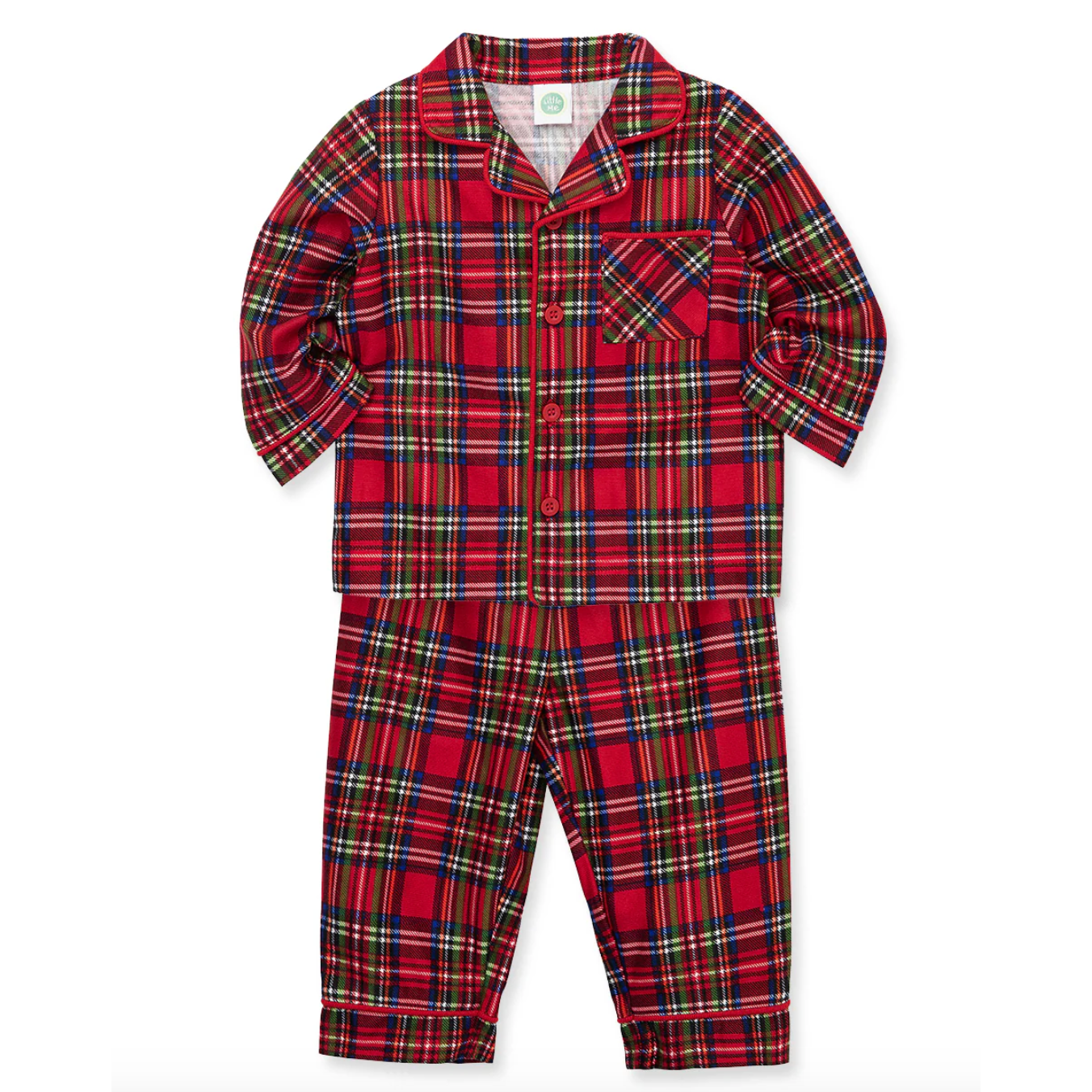 Plaid Coat 2-Piece PJ Set