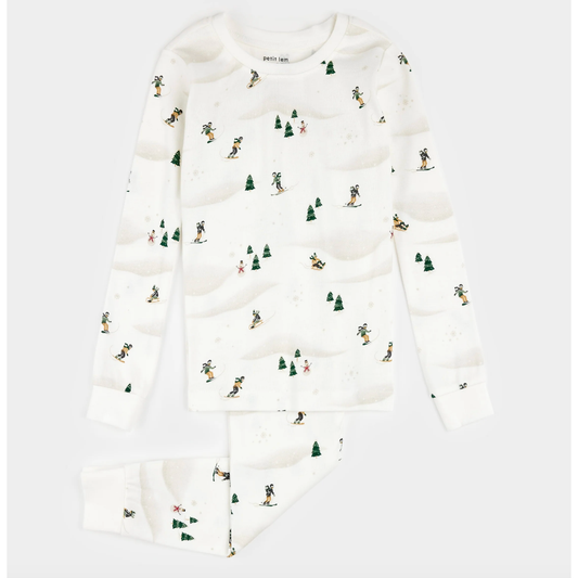 Winter fun off-white PJ set