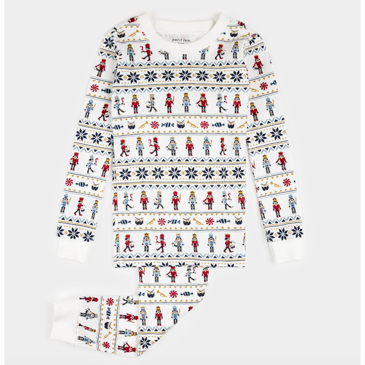 Nutcracker fair isle print pj set