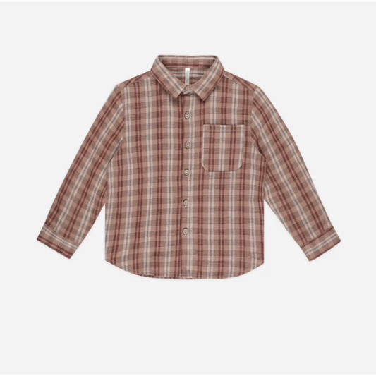 COLLARED LONG SLEEVE SHIRT || AUTUMN PLAID