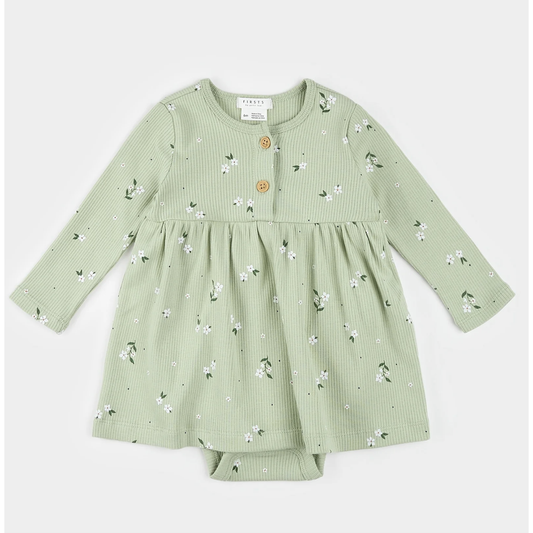 INFANT GIRLS L/S BODYSUIT DRESS KNIT