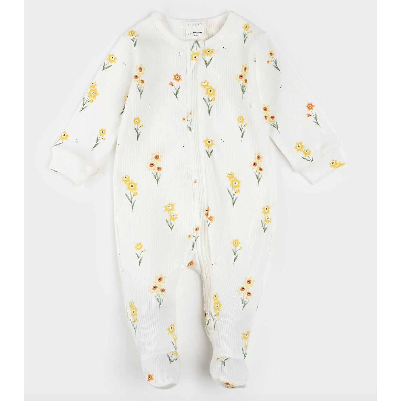 KNIT FOOTED SLEEPER FLORAL