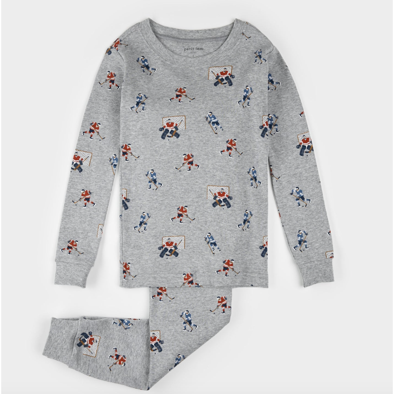 HOCKEY PLAYERS HEATHER GREY PJ SET
