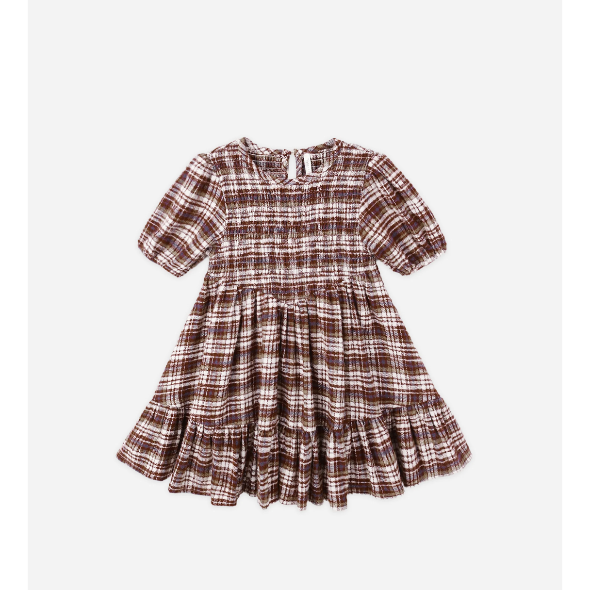 INDIA DRESS || BURGUNDY PLAID