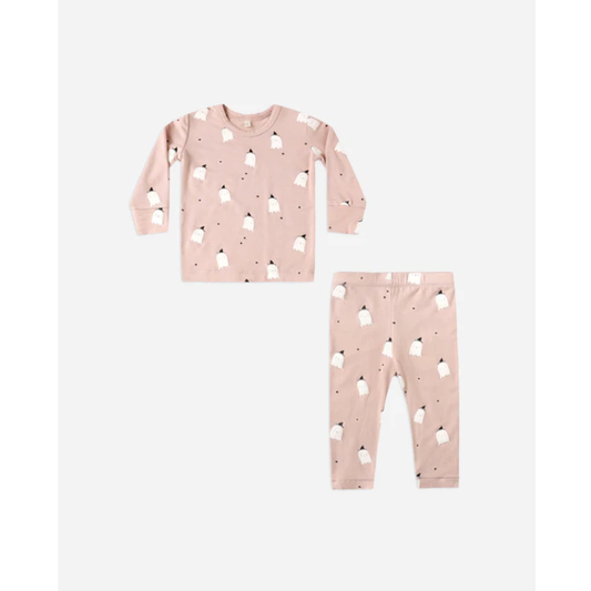 Bamboo Pajama Set || Pink Ghosts