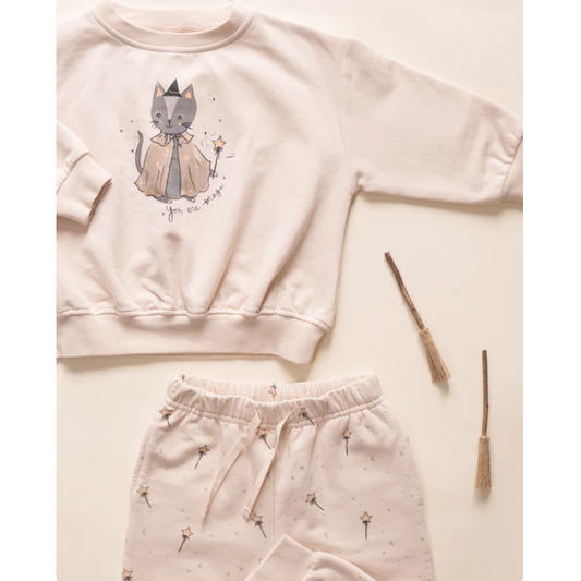 Relaxed Fleece Sweatsuit || Magic Cat