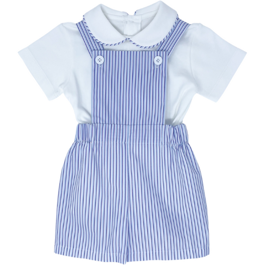 Arthur Apron Set - Blue Pinstripe