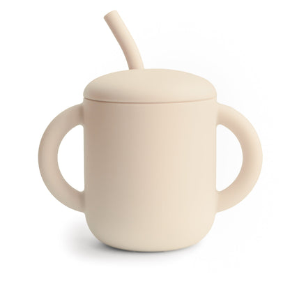 Silicone Training Cup + Straw