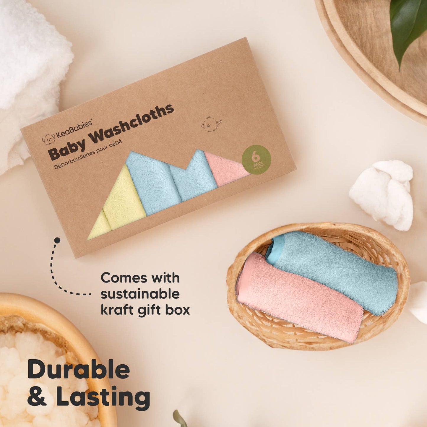 6-Pack Baby Wash Cloths
