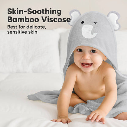 KeaBabies Cuddle Baby Hooded Towel