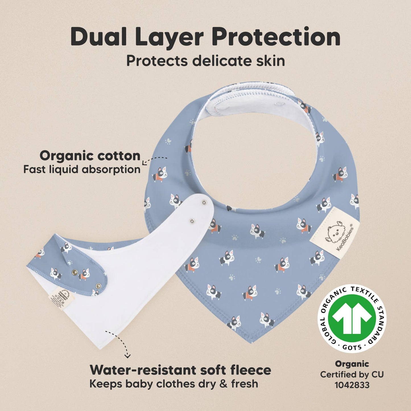 8-pack Baby Bandana Bibs for Boys and Girls