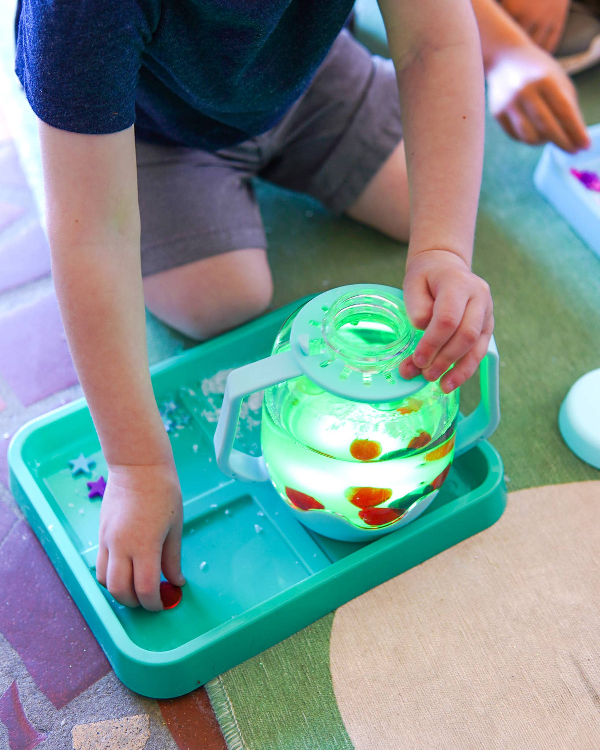Teal Sensory Play Jar