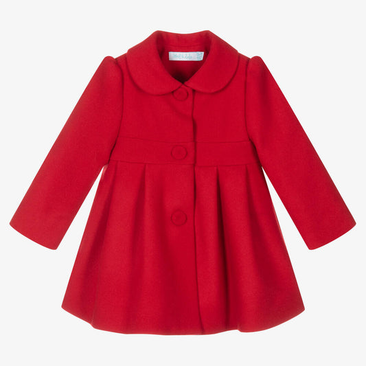 Girls Red Wool Coat