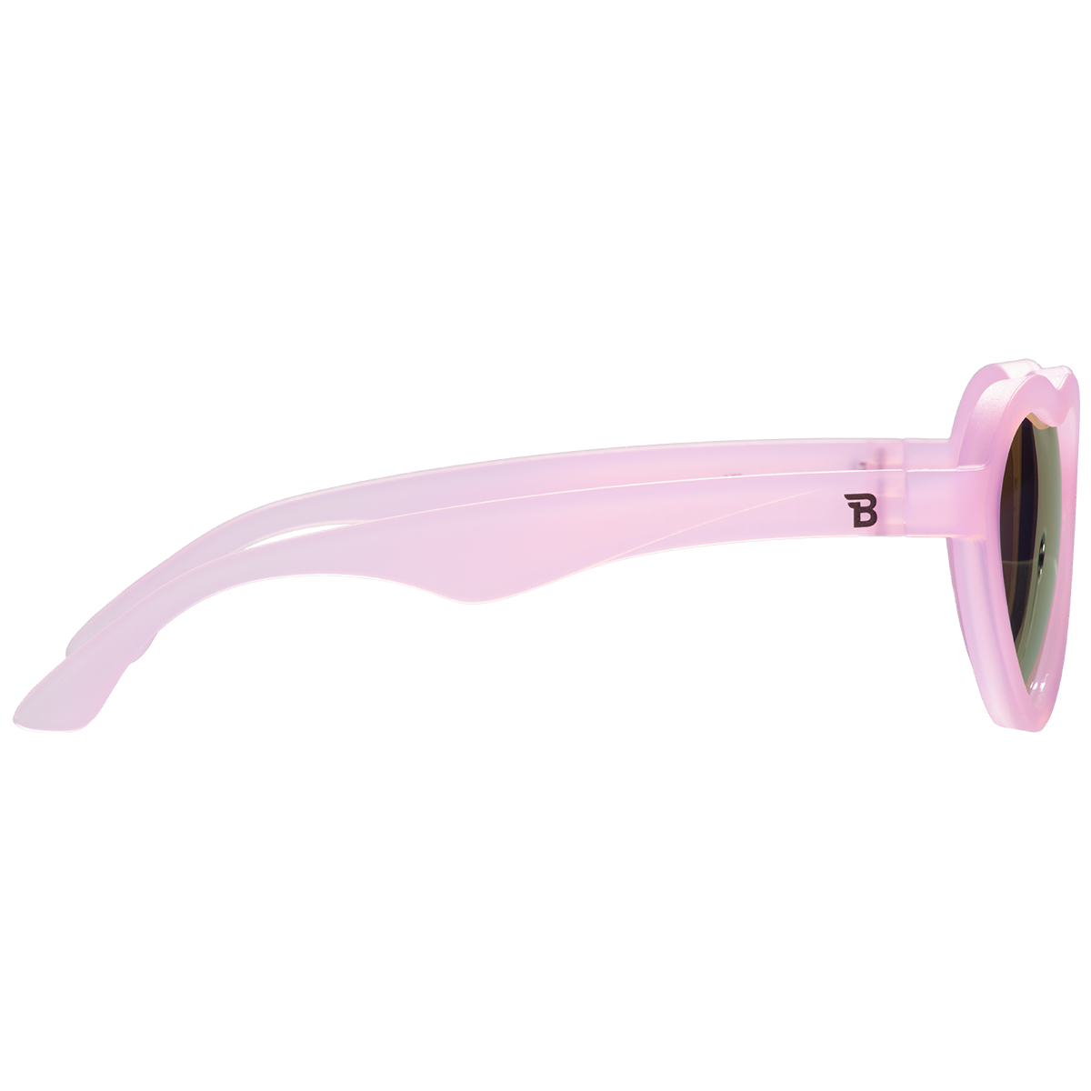 Frosted Pink Heart | Purple Polarized Mirrored Lenses: Ages 3-5