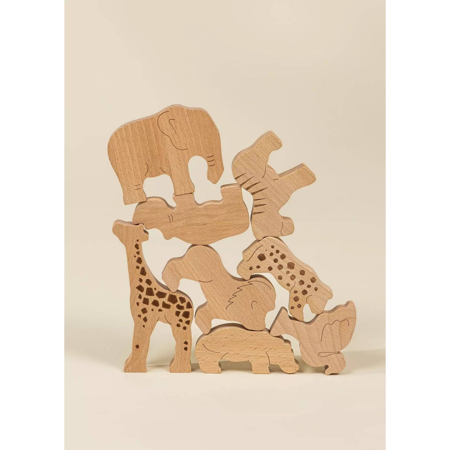 Wooden Balance Puzzle - Safari (8 pcs)