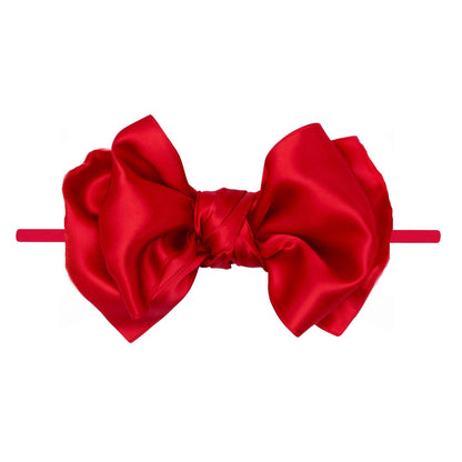 Baby Bling® Satin FAB® Skinny nylon headband with satin bow