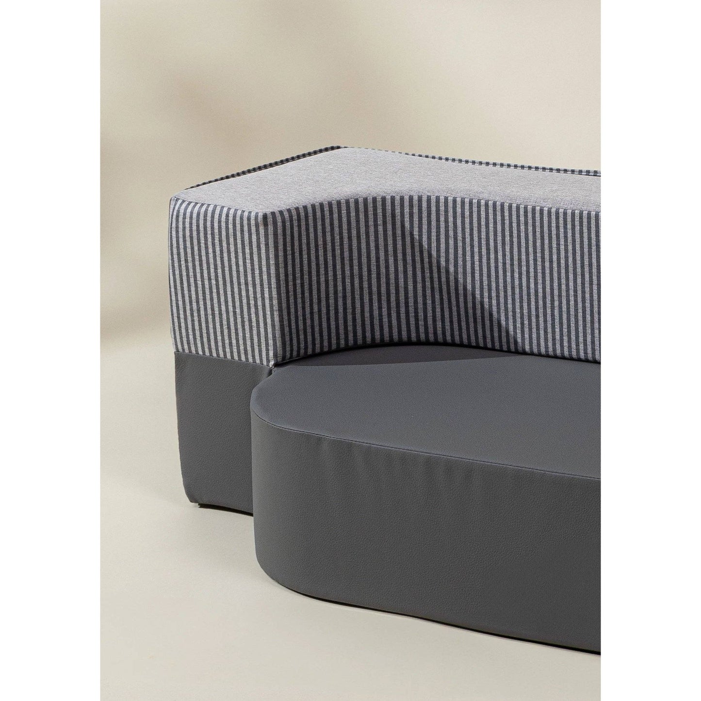 Transformable Vegan Leather Kids Sofa & Cushion - Shades of Night