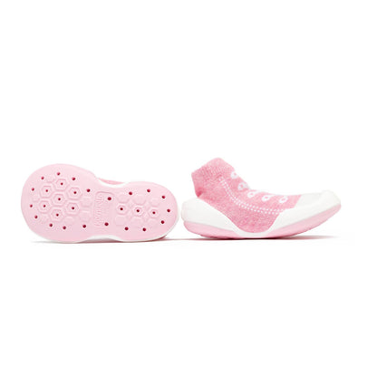 Komuello first walker baby sock shoes-Sneakers - Pink