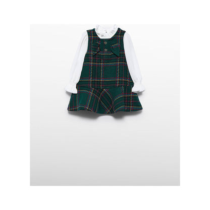 Baby plaid pinafore dress