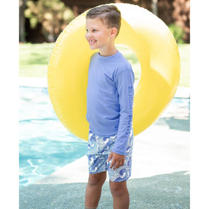 Boys Ocean Camo Swim Trunks