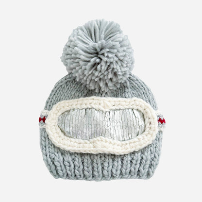 Ski Goggles Beanie, Bowie Grey Baby Kids Adult Snowboard Hat