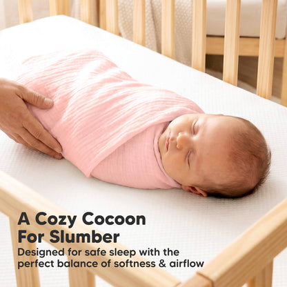 3-Pack Lyra Muslin Swaddle Blankets for Newborns, Boy, Girl