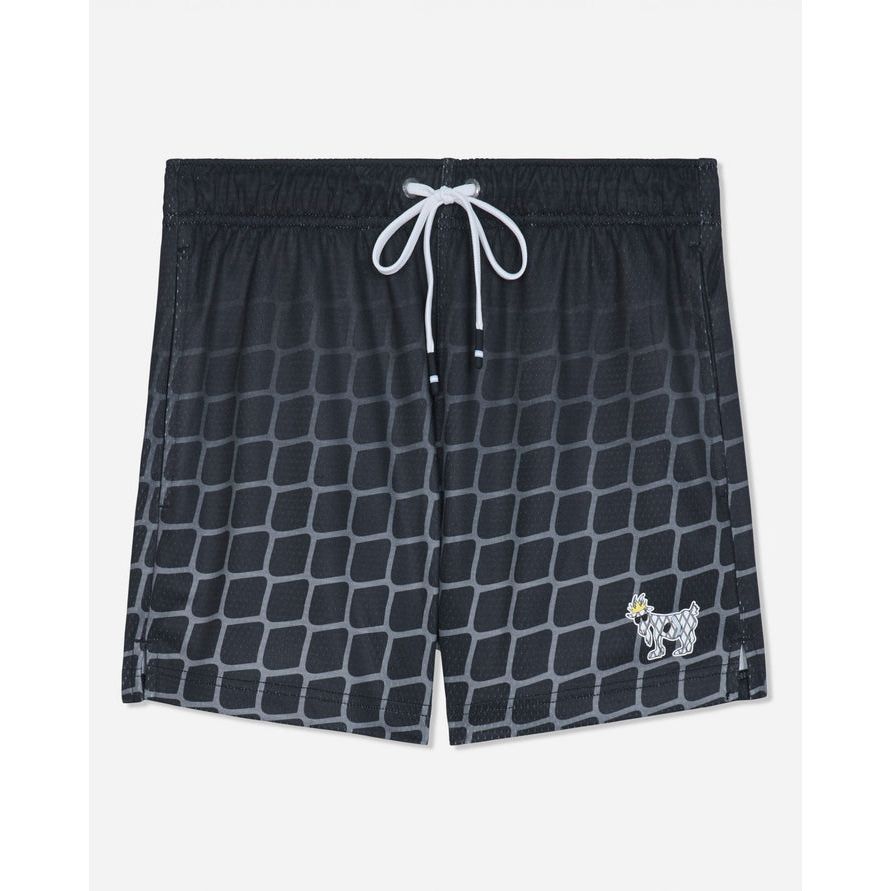 Black hockey net mesh shorts