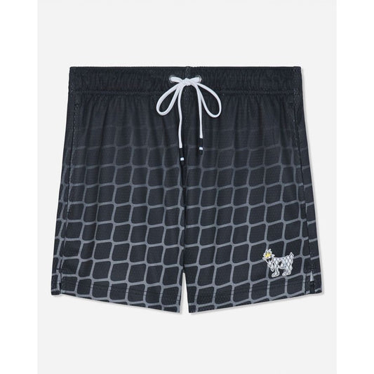 Black hockey net mesh shorts