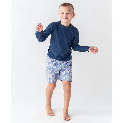 Boys Ocean Camo Swim Trunks