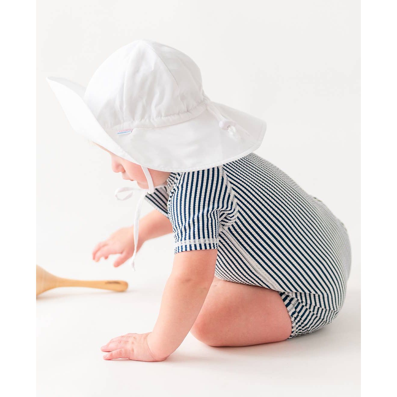 Kids White Sun Protective Hat