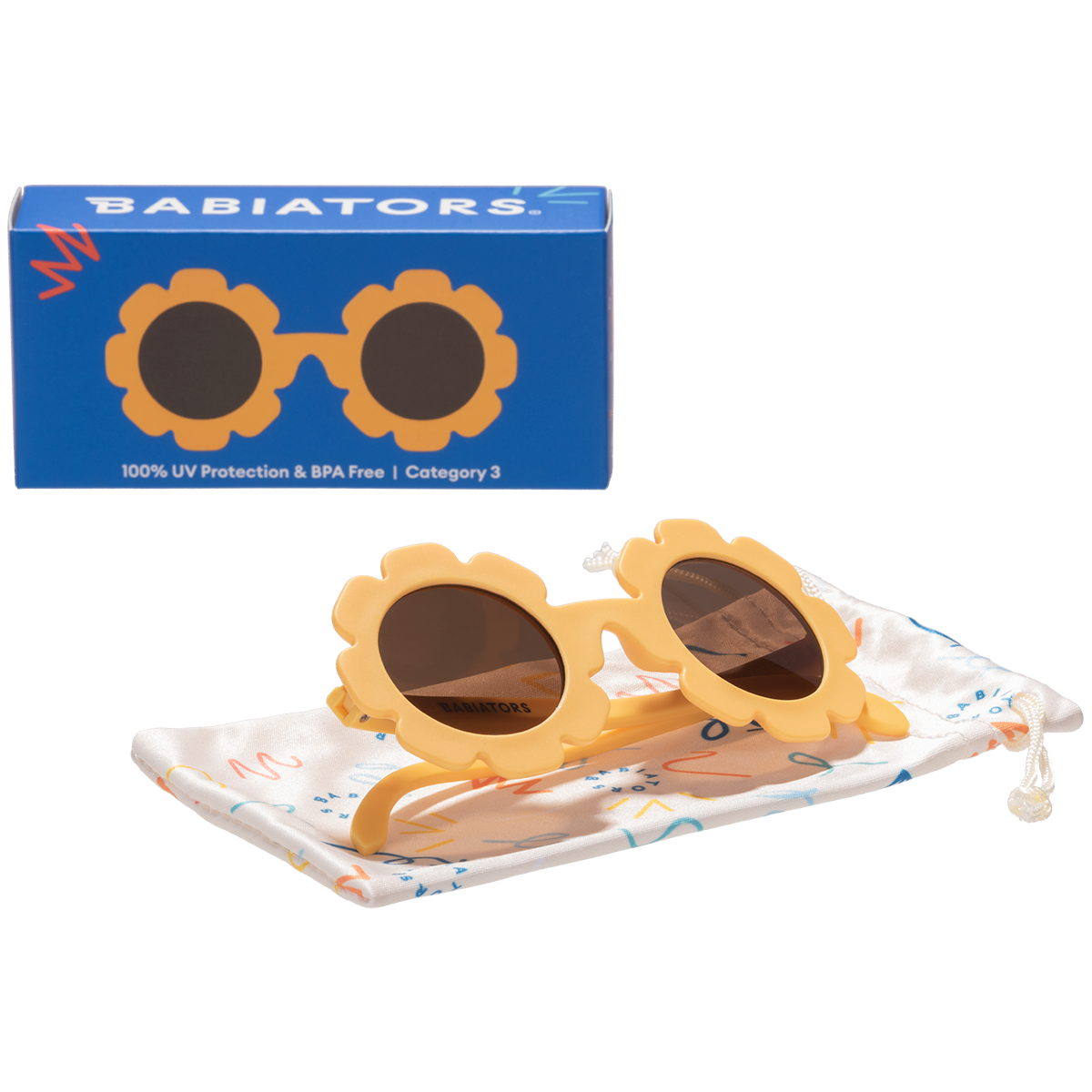 Sweet Sunflower Kid and Baby Sunglasses with Amber Lens