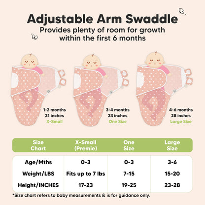 3pk Soothe Baby Swaddles 0-3 Months, Sleep Sack for Newborns