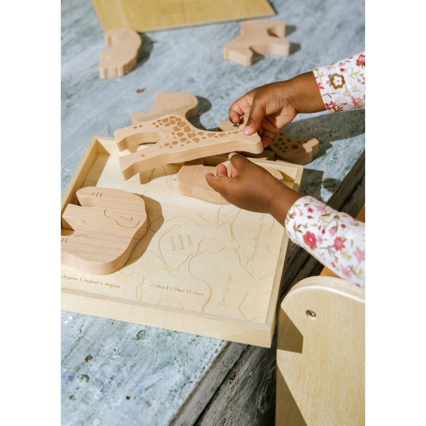 Wooden Balance Puzzle - Safari (8 pcs)