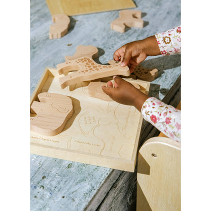 Wooden Balance Puzzle - Safari (8 pcs)