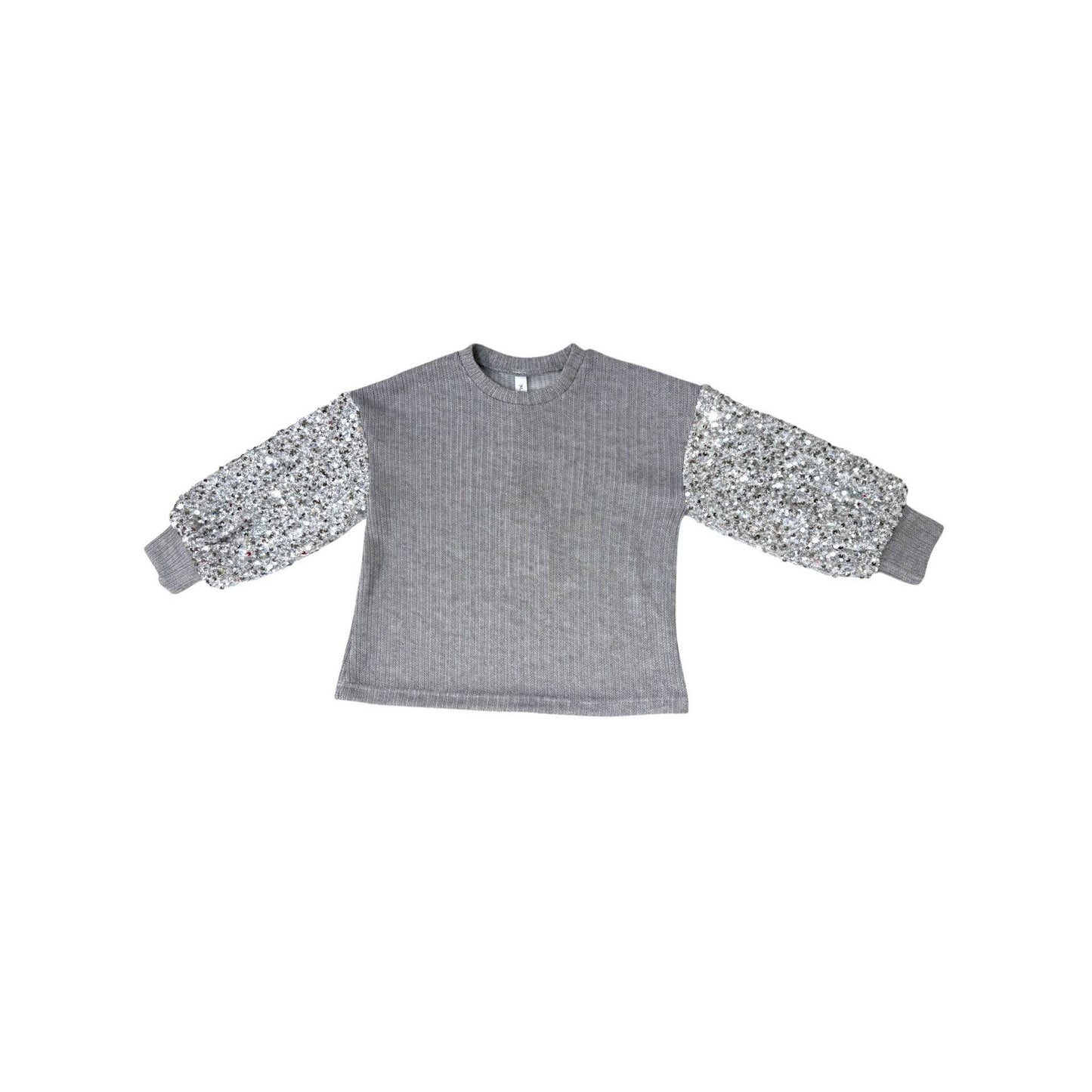 Sequin sleeve sweater