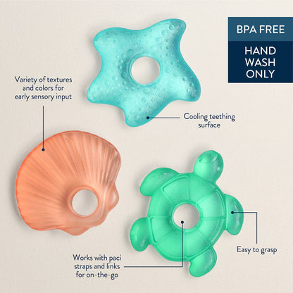 Cutie Coolers™ Water Filled Teethers (3-pack) Dino