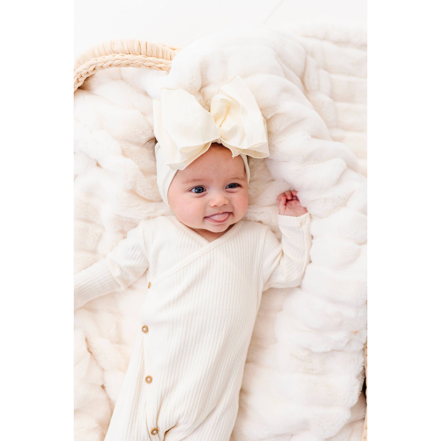 Baby Bling® Faux Silk Big Classic Bow on soft nylon headband