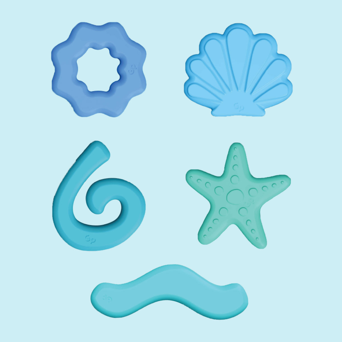 Glo Pals Mini Sensory Jar and Silicone Fun Filler Bundle - Blue