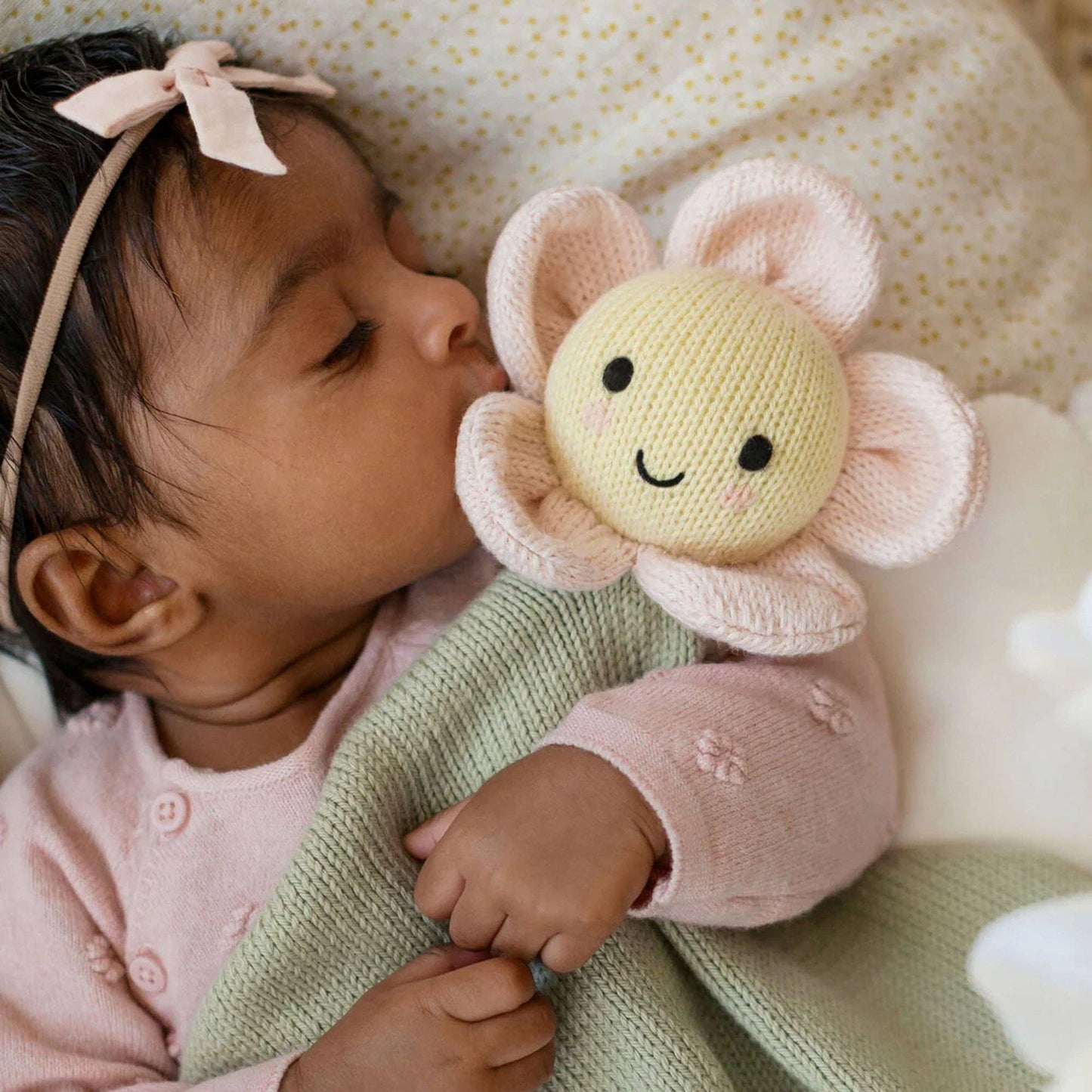 Baby daisy lovey (blush)