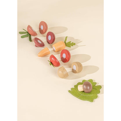 Wooden Vegetables Playset