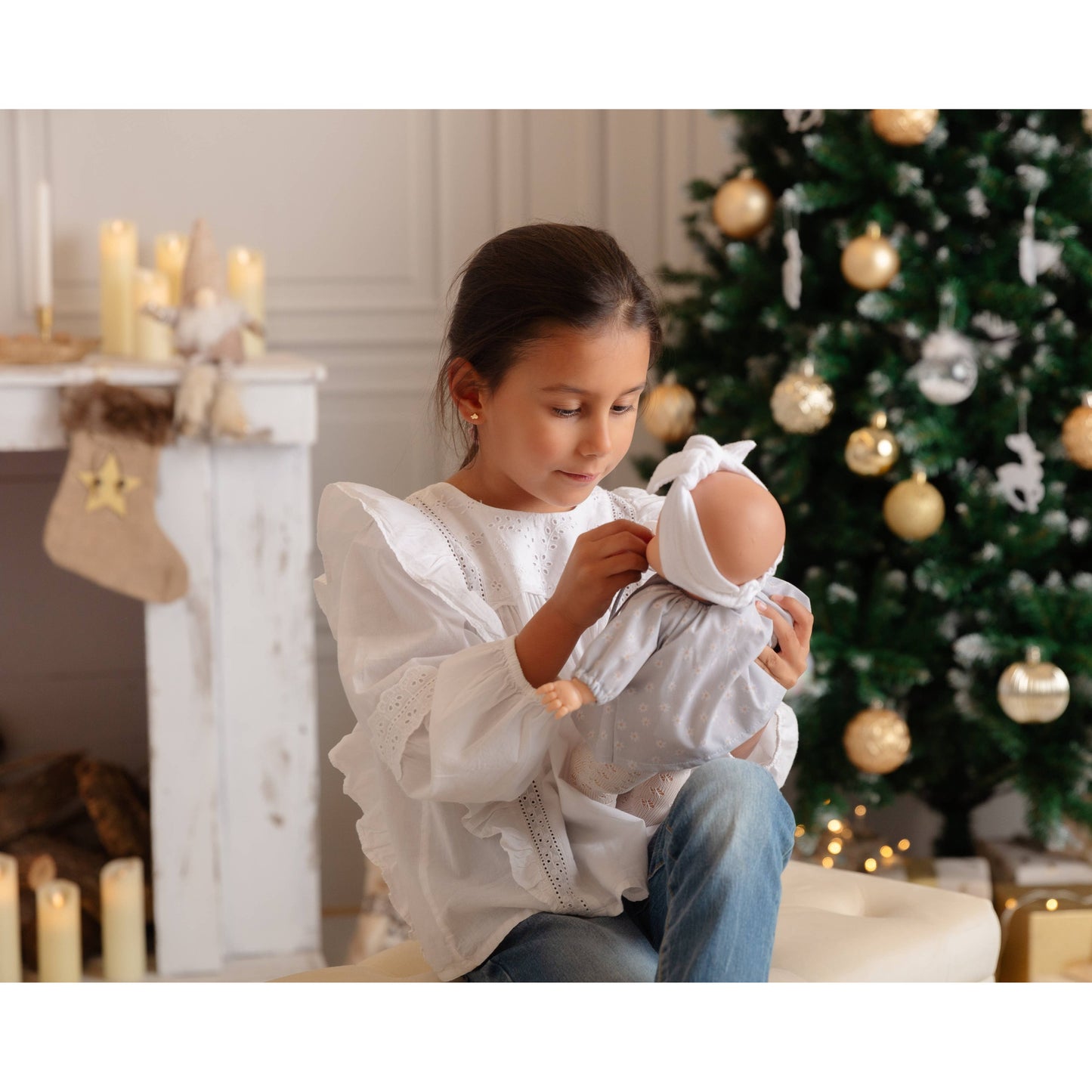 Alex & Sonia doll - Floral blouse and tights - Paola Reina