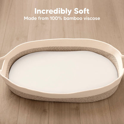 Isla Bassinet Mattress Sheets Fitted for Baby Girls, Boys