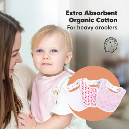 8-pack Urban Drool Bibs for Teething Baby Boys and Girls