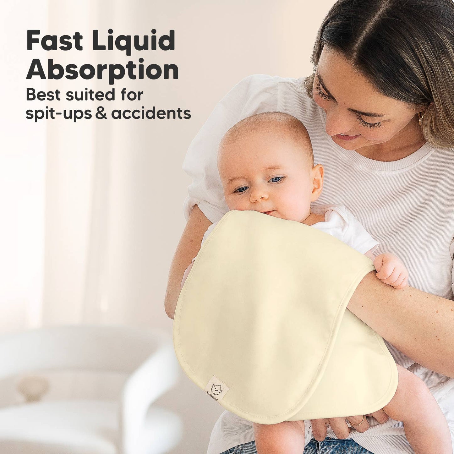 KeaBabies 5-Pack Urban Burp Cloths