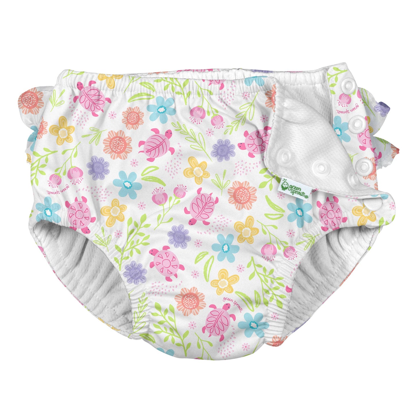 Ruffle Snap Reusable Swimsuit Diaper