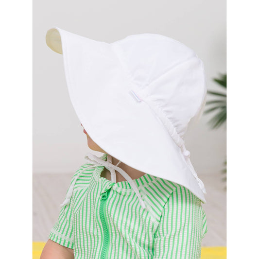 Kids White Sun Protective Hat